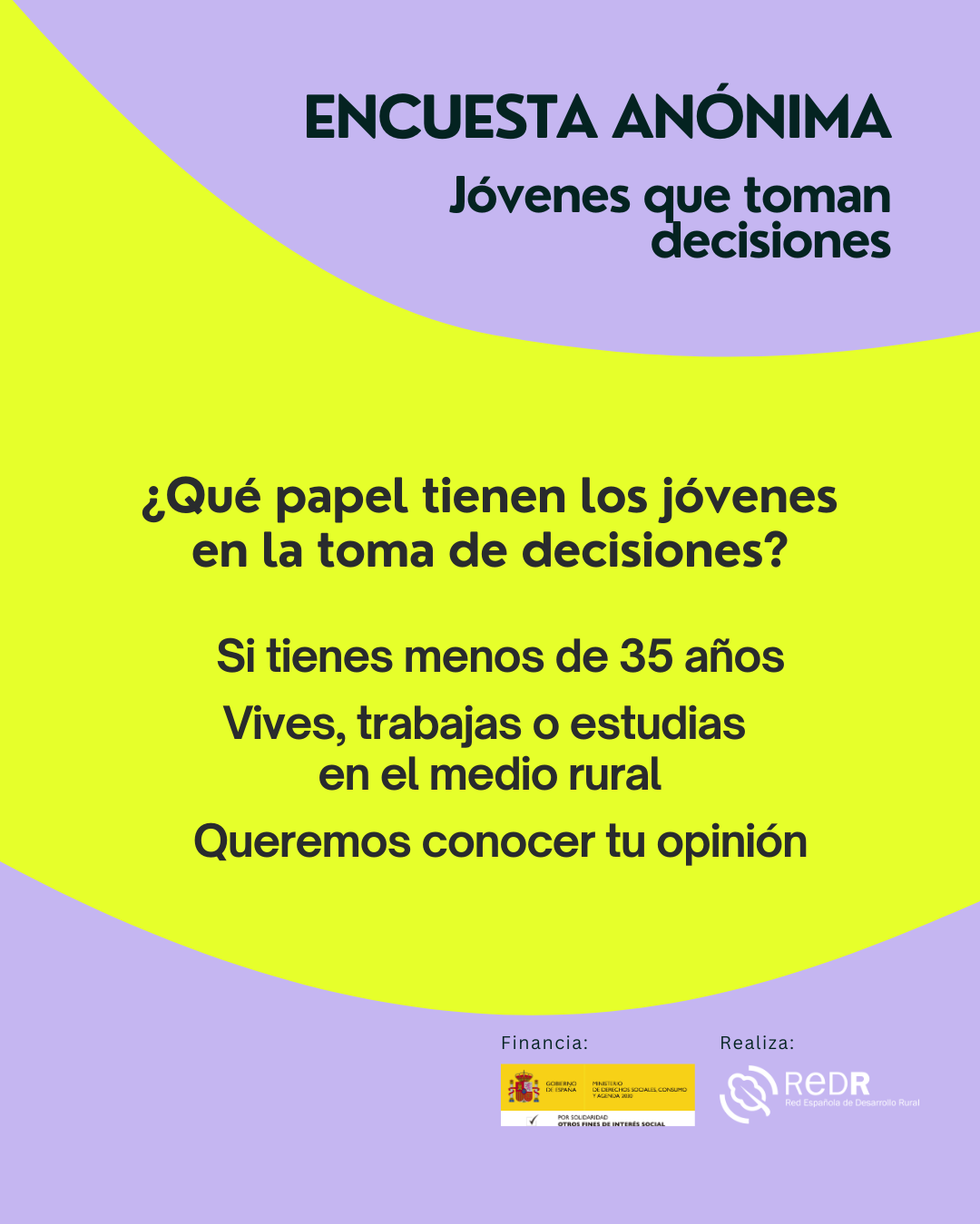 Encuesta: "Jóvenes rurales en la toma de decisiones"