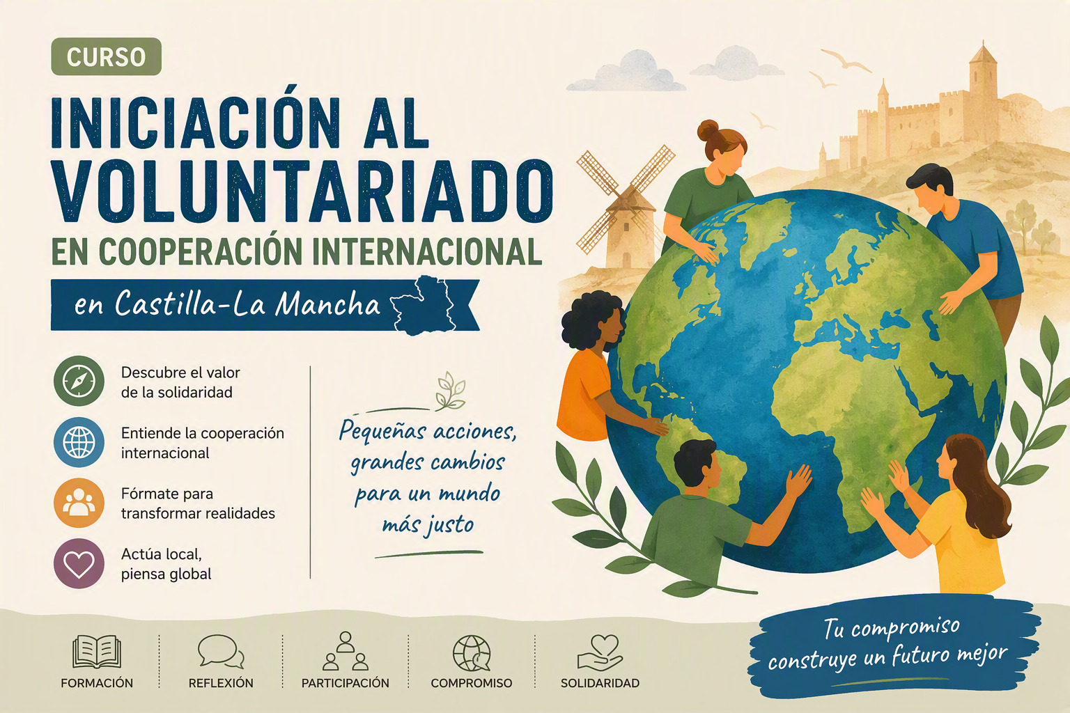 Curso de iniciación al voluntariado en cooperación internacional en Castilla-La Mancha