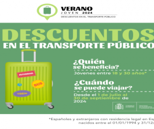 Programa Verano Joven Descuentos en transporte público